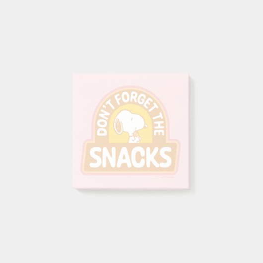 Peanuts | Snoopy Vergeet de Snacks niet Post-it® Notes (Voorkant)