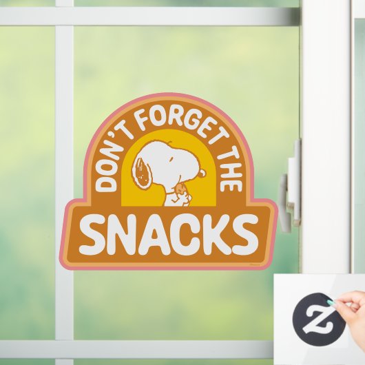 Peanuts | Snoopy Vergeet de Snacks niet Raamsticker (Huis)