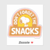 Peanuts | Snoopy Vergeet de Snacks niet Sticker (Vel)