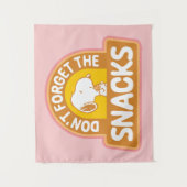 Peanuts | Snoopy Vergeet de Snacks niet Wandkleed (Voorkant)