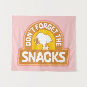 Peanuts Snoopy Vergeet de Snacks niet Wandkleed