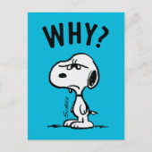 Peanuts | Snoopy vraagt zich af waarom? Briefkaart (Voorkant)