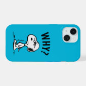 Peanuts | Snoopy vraagt zich af waarom? iPhone 15 Hoesje (Achterkant horizontaal)