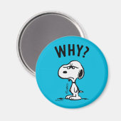 Peanuts | Snoopy vraagt zich af waarom? Magneet (Voorkant / Achterkant)
