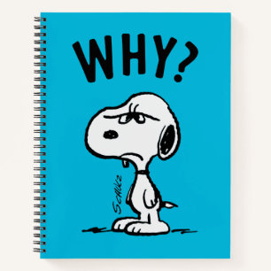 Peanuts   Snoopy vraagt zich af waarom? Notitieboek