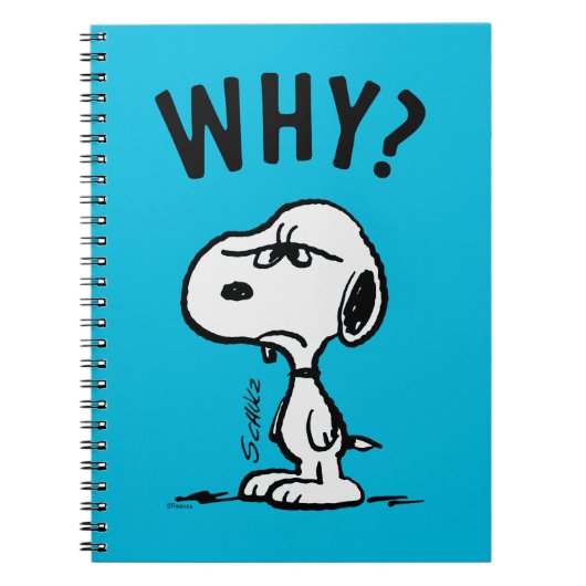 Peanuts | Snoopy vraagt zich af waarom? Notitieboek (Voorkant)