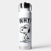 Peanuts | Snoopy vraagt zich af waarom? Waterfles (Voorkant)