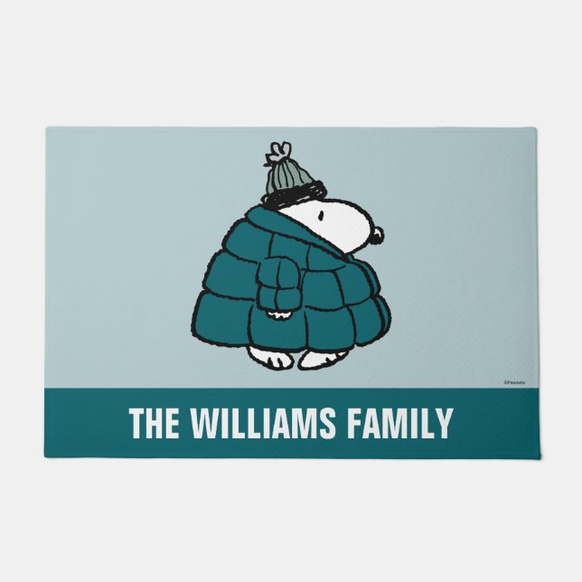 Peanuts | Snoopy Winter Puffer Jas Deurmat (Voorkant)
