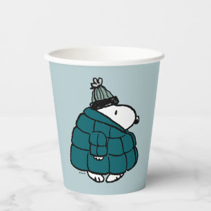 Peanuts Snoopy Winter Puffer Jas Papieren Bekers
