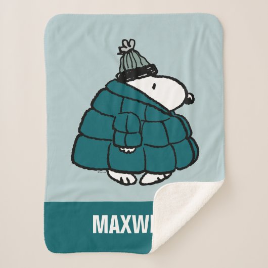 Peanuts | Snoopy Winter Puffer Jas Sherpa Deken (Voorkant)