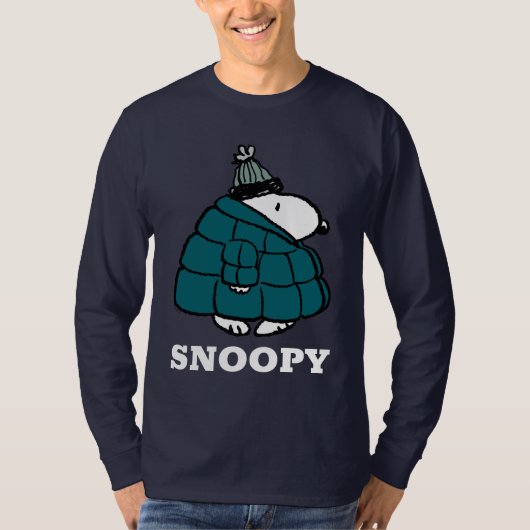Peanuts | Snoopy Winter Puffer Jas T-shirt (Voorkant)