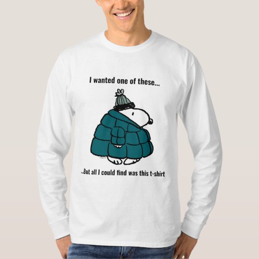 Peanuts | Snoopy Winter Puffer Jas T-shirt (Voorkant)