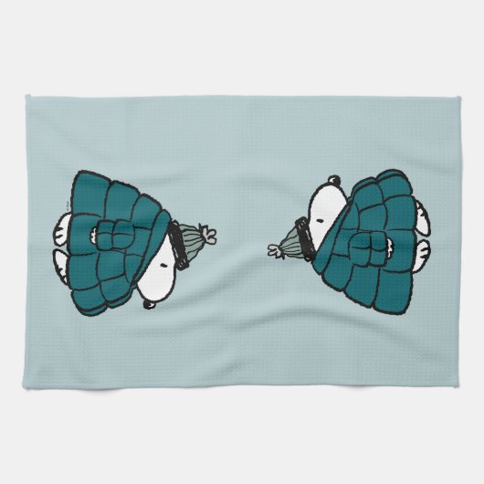 Peanuts | Snoopy Winter Puffer Jas Theedoek (Horizontaal)