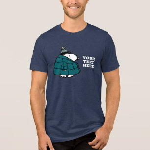 Peanuts   Snoopy Winter Puffer Jas Tri-Blend Shirt