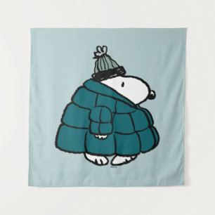 Peanuts Snoopy Winter Puffer Jas Wandkleed