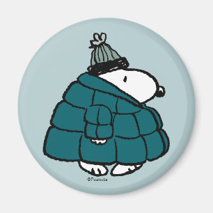 Peanuts   Snoopy Winter Puffy Jacket Magneet