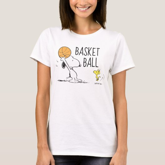 Peanuts | Snoopy & Woodstock Basketbal T-shirt (Voorkant)