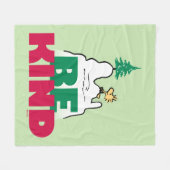 Peanuts | Snoopy & Woodstock Be Kind Fleece Deken (Voorkant (Horizontaal))