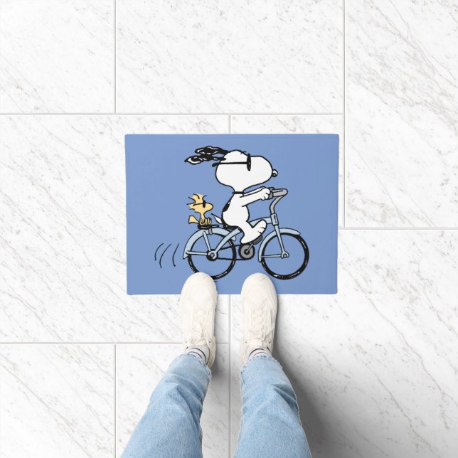 Peanuts | Snoopy & Woodstock Bicycle Deurmat (Binnen)