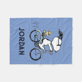 Peanuts | Snoopy & Woodstock Bicycle Fleece Deken (Voorkant (Horizontaal))