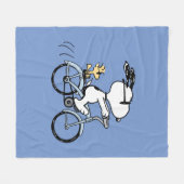 Peanuts | Snoopy & Woodstock Bicycle Fleece Deken (Voorkant (Horizontaal))