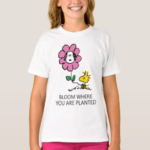Peanuts   Snoopy & Woodstock Bloem T-shirt