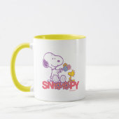 Peanuts | Snoopy & Woodstock Bloemen Mok (Links)