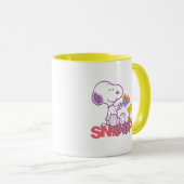 Peanuts | Snoopy & Woodstock Bloemen Mok (Voorkant rechts)
