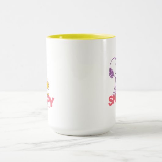 Peanuts | Snoopy & Woodstock Bloemen Mok (Midden)