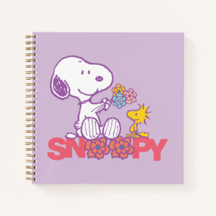 Peanuts   Snoopy & Woodstock Bloemen Notitieboek