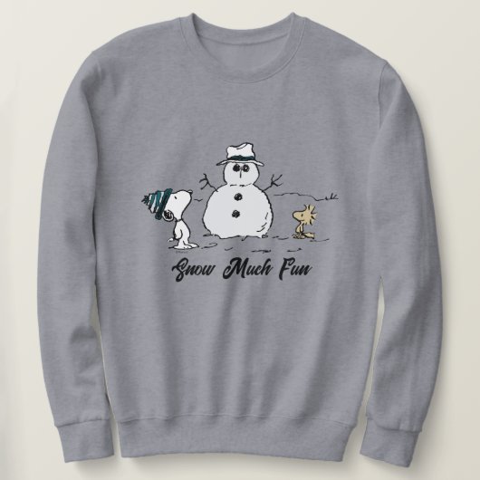 Peanuts | Snoopy & Woodstock Bouw een sneeuwpop Trui (Design voorkant)