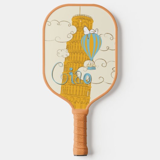 Peanuts | Snoopy & Woodstock Ciao Pickleball Paddle (Voorkant)