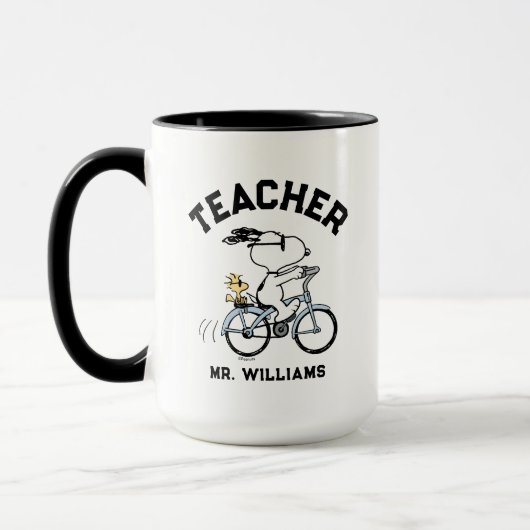 Peanuts | Snoopy & Woodstock Fietsleraar Mok (Links)