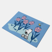 Peanuts | Snoopy & Woodstock Flower Garden Deurmat (Schuin)