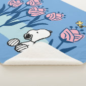 Peanuts | Snoopy & Woodstock Flower Garden Sherpa Deken (3/4)