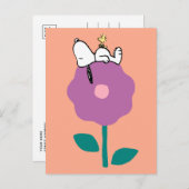 Peanuts | Snoopy & Woodstock Flower Whistle Briefkaart (Voorkant / Achterkant)