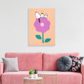 Peanuts | Snoopy & Woodstock Flower Whistle Canvas Afdruk (Insitu (Woonkamer))