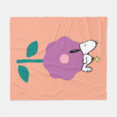 Peanuts | Snoopy & Woodstock Flower Whistle Fleece Deken (Voorkant (Horizontaal))