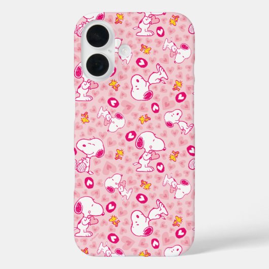 Peanuts | Snoopy & Woodstock Hart Patroon Case-Mate iPhone Case (Achterkant)