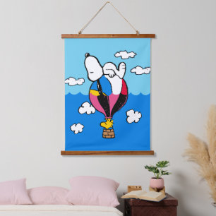 Peanuts Snoopy & Woodstock heteluchtballon Hangend Wandkleed