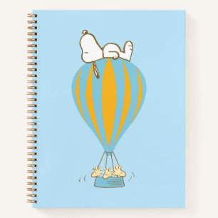 Peanuts   Snoopy & Woodstock heteluchtballon Notitieboek