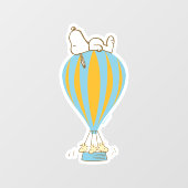 Peanuts | Snoopy & Woodstock heteluchtballon Raamsticker (Vel)