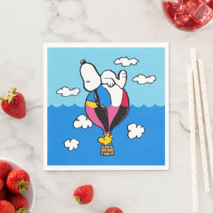 Peanuts   Snoopy & Woodstock heteluchtballon Servet