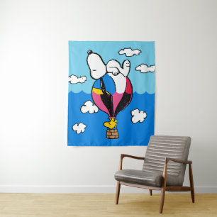 Peanuts   Snoopy & Woodstock heteluchtballon Wandkleed