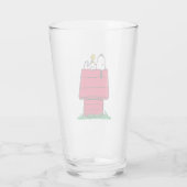 Peanuts | Snoopy & Woodstock Hondenhok Glas (Achterkant)