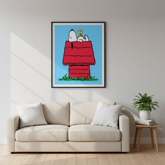 Peanuts | Snoopy & Woodstock Hondenhok Poster
