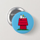 Peanuts | Snoopy & Woodstock Hondenhok Ronde Button 5,7 Cm (Voorkant /achterkant)