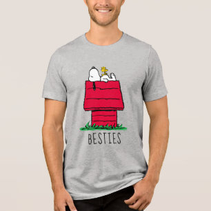 Peanuts   Snoopy & Woodstock Hondenhok Tri-Blend Shirt