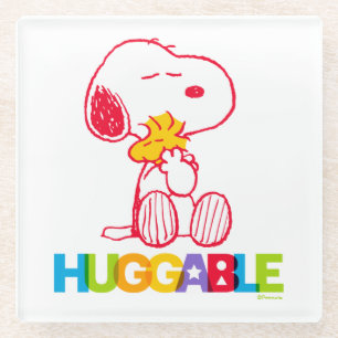 Peanuts Snoopy & Woodstock Huggable Glazen Onderzetter