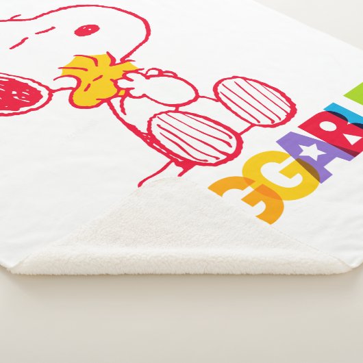 Peanuts | Snoopy & Woodstock Huggable Sherpa Deken (3/4)